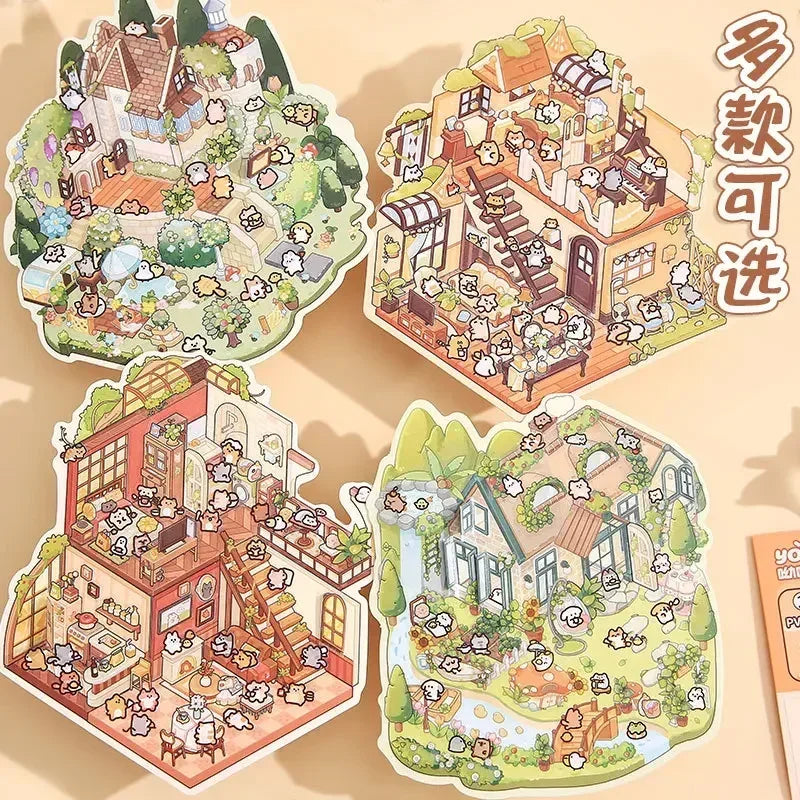 Miniature Scene 3D: Green Castle/Animal Farm/Cute Party/Happy Paradise