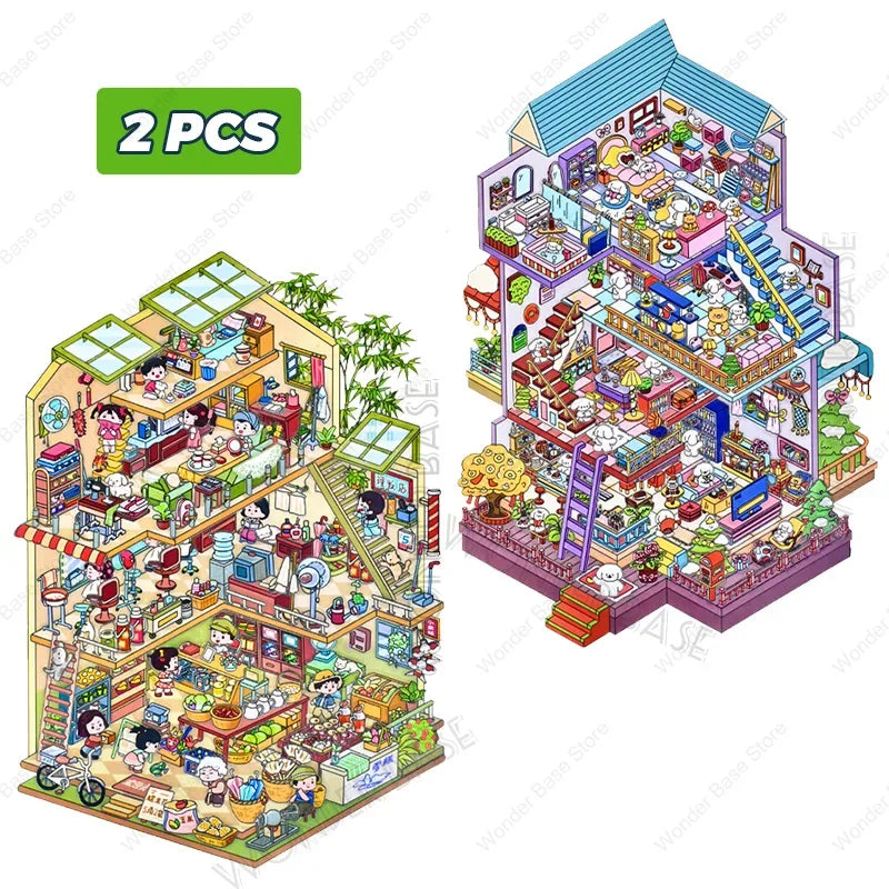 Plus Size Scene 3D:Childhood/Villa/Tree House/Canned Apt