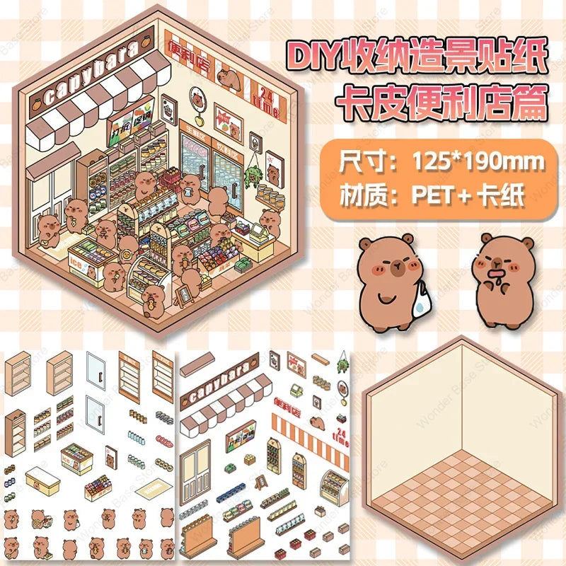 Miniature Scene 3D: Capybara Party/Capybara Store/Rabbit Garden/Clothing Store