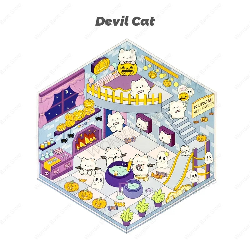 Miniature Scene 3D: Devil Cat/Rabbit Classroom/Meow Meow House/Bear Workshop