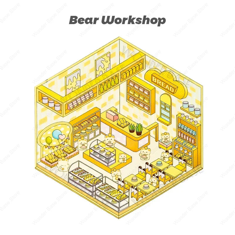 Miniature Scene 3D: Devil Cat/Rabbit Classroom/Meow Meow House/Bear Workshop